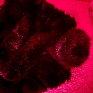 Luxurious Faux Fur Coat + Headdress Set